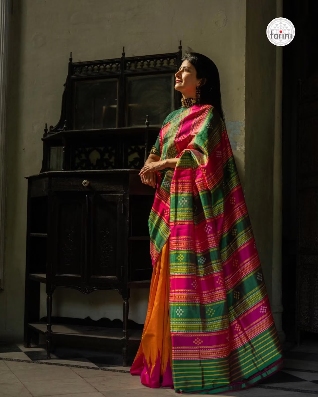 Luxury silk handloom sarees and designer drapes at Tarini Bangalore